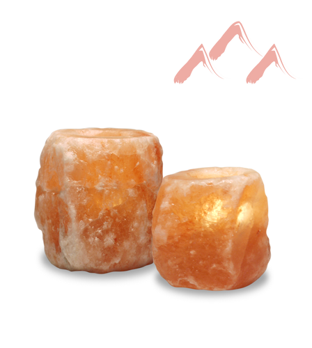 Natural Himalayan Crystal Salt Tealight Candle Holder